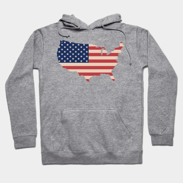 America Patriotic Flag Hoodie by ALLAMDZ